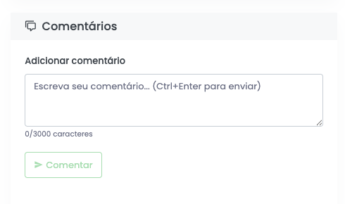 Tela do Planko com comentários em uma tarefa para registrar contexto e alinhamentos